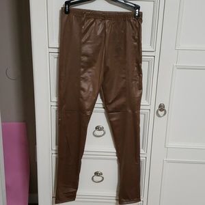 Bronze/ Brown "Wet Look" Leggings